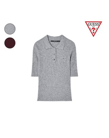 [갤러리아] GUESS 25F/W [SUZY] YP3S1655 5부소매 카라 스웨터