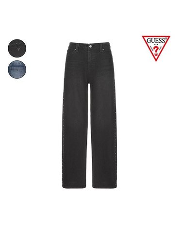 [갤러리아] GUESS 25F/W [SUZY] YP3D0136 사이드 스터드 장식 와이드 배럴