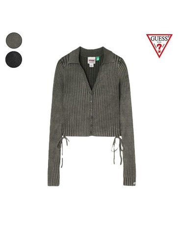 [갤러리아] GUESS 25FW [여성] YP4S2636 GO 스트링 딥 브이넥 긴팔 스웨터 가디건
