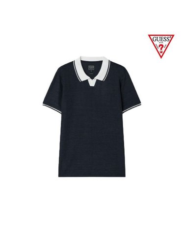 [갤러리아] GUESS 25FW [공용] MP3S1623 카라 배색 반팔 폴로 스웨터