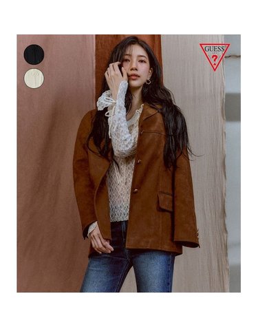 [갤러리아] GUESS 25FW [SUZY] YP3W1254 보헤미안 레이스 블라우스
