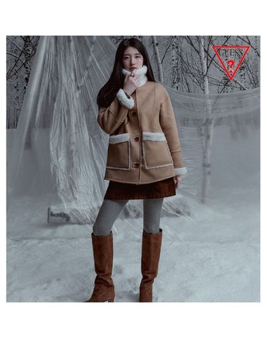 [갤러리아] GUESS 25FW [SUZY] YP4W7856 인조 스웨이드 가죽 무스탕