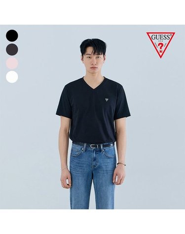 [갤러리아] 게스 공용 유니 V넥 투명 미니 삼각 쿨반팔 티셔츠넥 MQ2K9490 26SS