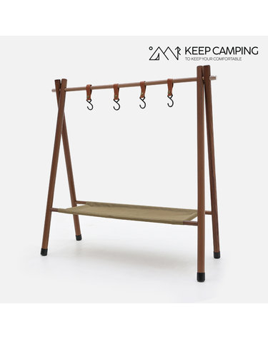 KEEP 캠핑 다크 우드 인디언 행어 쉘프 선반