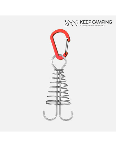 KEEP 캠핑 텐트 타프 오징어 스프링 미니 카라비너 앵카 고정 고리 데크팩 세트