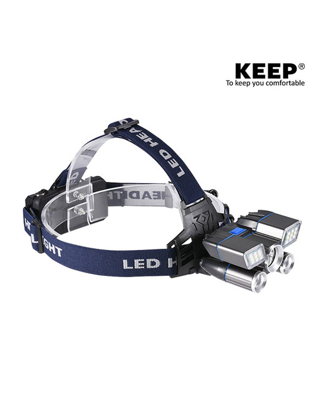 킵_캠핑 킵 KEEP 캠핑 충전식 생활 방수 LED 9모드 헤드랜턴 착용컷
