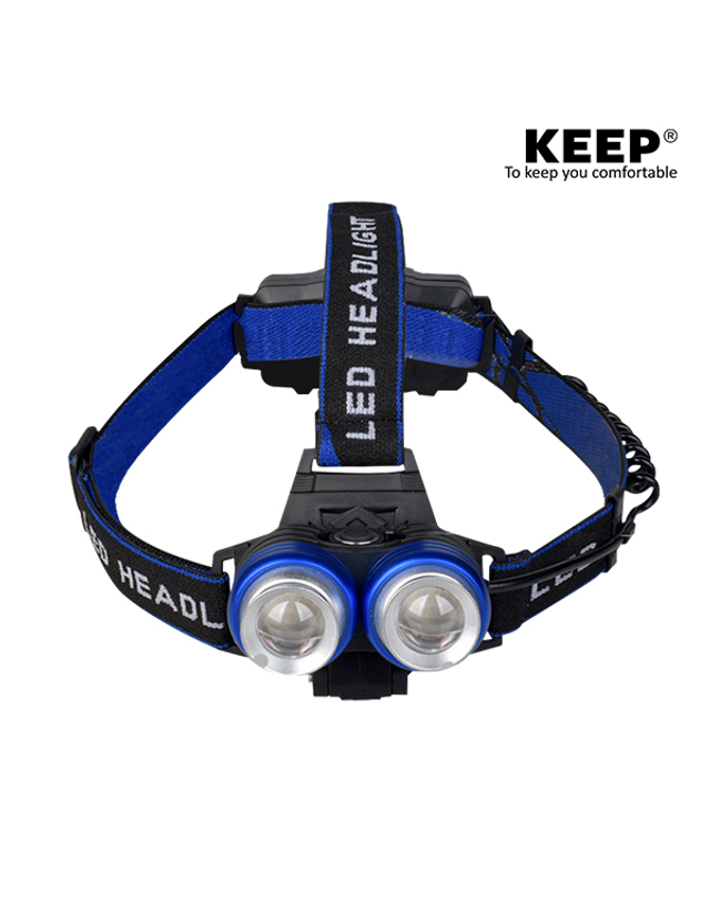 킵_캠핑 킵 KEEP 캠핑 LED 2구 4모드 줌라이트 헤드랜턴 착용컷