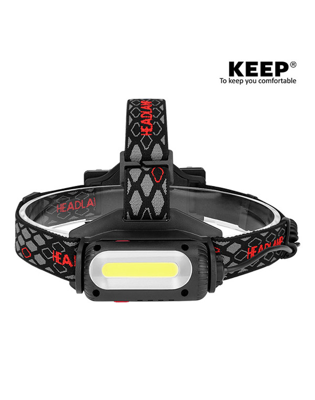 킵_캠핑 킵 KEEP 캠핑 LED 360도 회전 헤드랜턴 착용컷