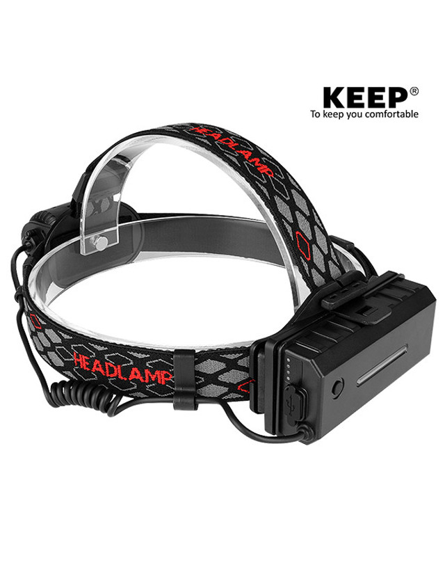 킵_캠핑 킵 KEEP 캠핑 LED 360도 회전 헤드랜턴 착용컷