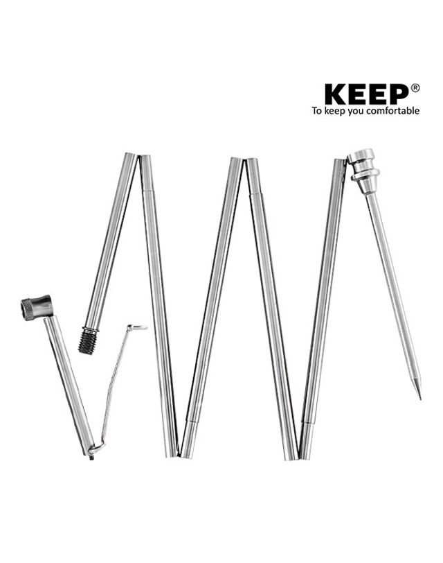 킵_캠핑 킵 KEEP 캠핑 초경량 접이식 폴딩 알루미늄 랜턴 스탠드 파일드라이버 랜턴걸이 착용컷