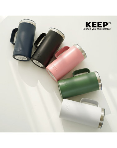 KEEP 캠핑 스텐 보온 보냉 손잡이 핸들 머그 컵 텀블러 473ml