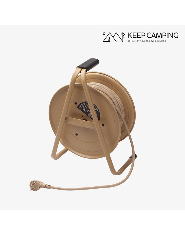 킵_캠핑 킵 [KEEP] 캠핑 밀리터리 전기 릴선 연장선 작업선 리드선 케이블 멀티탭 릴 작업선 2구 착용컷