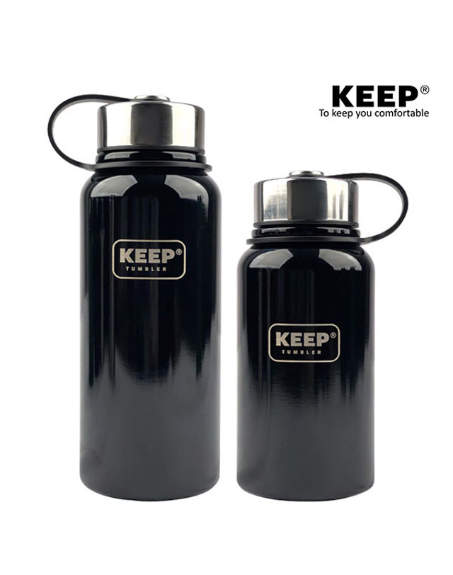 킵_캠핑 킵 KEEP 캠핑 슬림 트래블 보틀 텀블러 800ml 착용컷