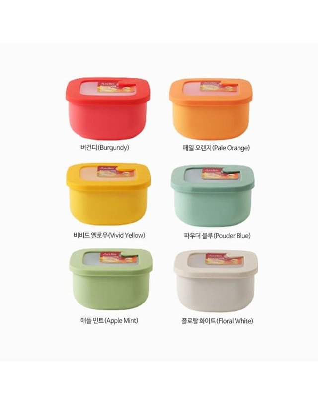 재영코리아리빙 [갤러리아] 아르딘 시에로 정사각 밀폐용기 600ml 6컬러 택1 착용컷