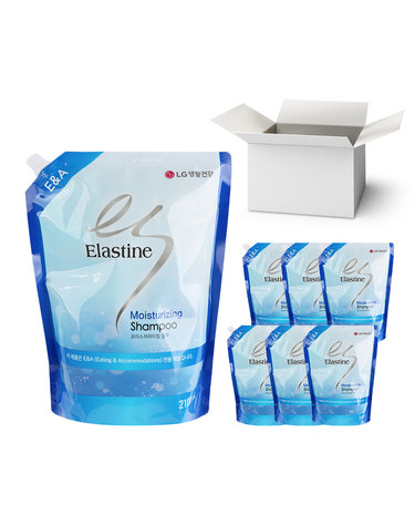 엘지 엘라스틴 모이스처 샴푸(리필) 1박스 (2100ml x6개)