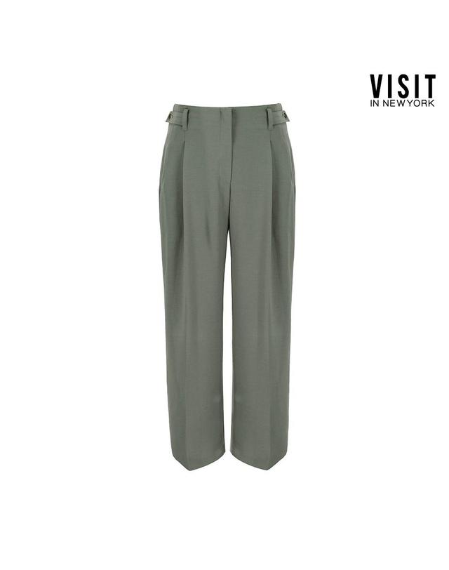 비지트 인 뉴욕 [비지트인뉴욕] 사이드 장식 벨트 투 턱 팬츠 (VZ7LP08) 착용컷