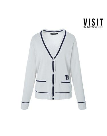 [비지트인뉴욕] 브이넥 라인 포인트 카디건 (VZ4GD70)
