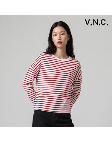 [비지트인뉴욕] 스트라이프 루즈핏 티셔츠 (VC9LTE1)