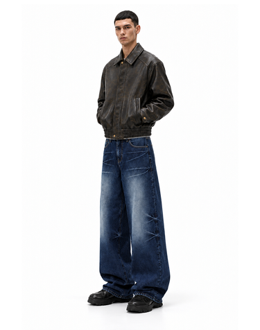 제드 스크래치 벌룬피트 워시드 데님 팬츠(2color)/M263PT02