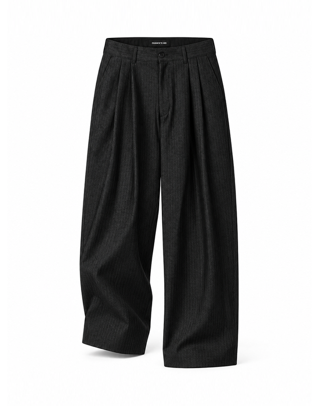 챈세스노이 뎁 벌룬피트 투턱 헤링본 논페이드 데님팬츠(3color)/M263PT05 착용컷