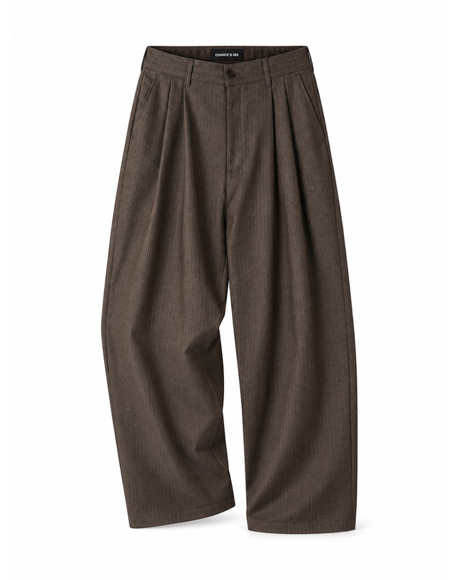 챈세스노이 뎁 벌룬피트 투턱 헤링본 논페이드 데님팬츠(3color)/M263PT05 착용컷