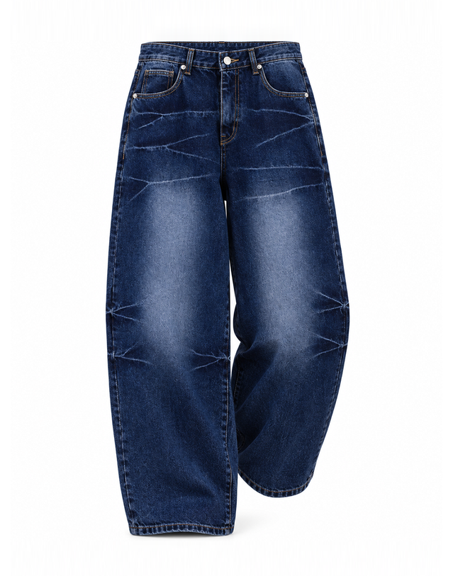 챈세스노이 제드 스크래치 벌룬피트 워시드 데님 팬츠(2color)/M263PT02 착용컷