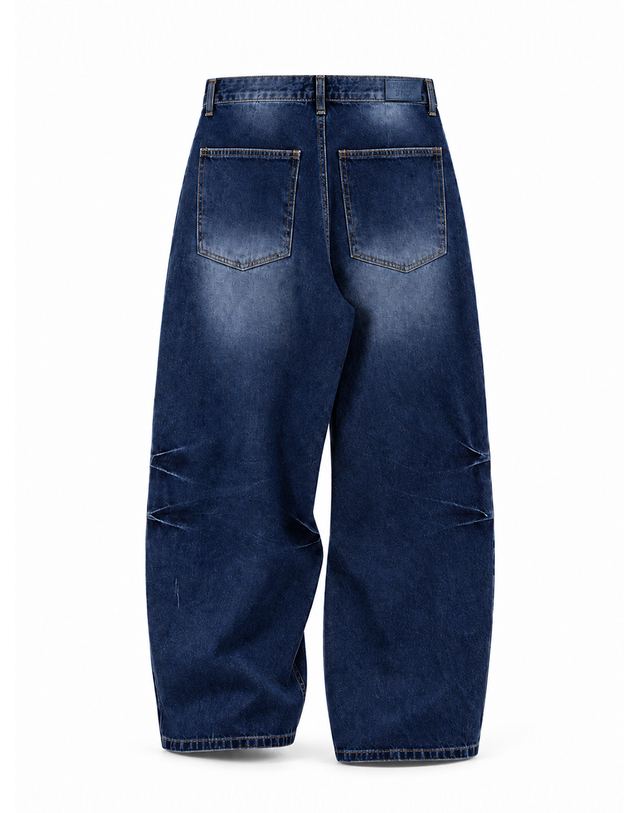 챈세스노이 제드 스크래치 벌룬피트 워시드 데님 팬츠(2color)/M263PT02 착용컷