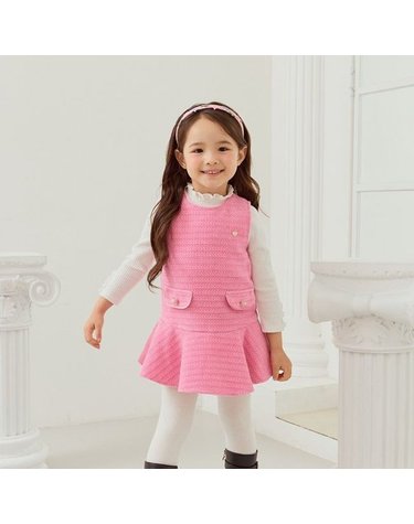 [갤러리아] 프랜치캣 여아 가을 겨울 데일리 트위드 원피스 Q45DAO110