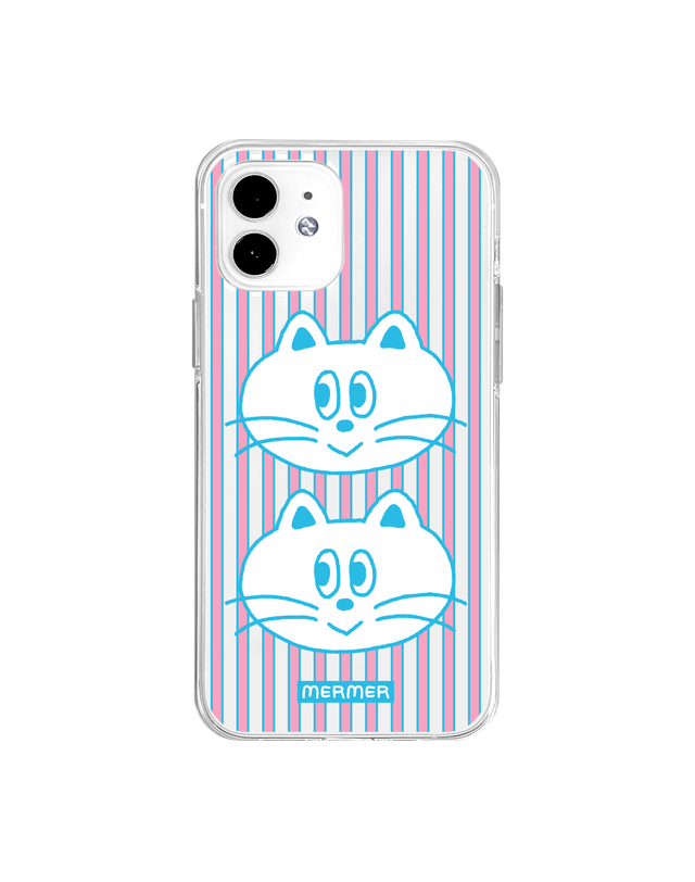 멀멀 MERMER CAT RABBIT 폰케이스 휴대폰케이스 아이폰15/14/13/12 갤럭시S23/S22/S21 고양이 토끼 래터링 귀여운케이스 착용컷