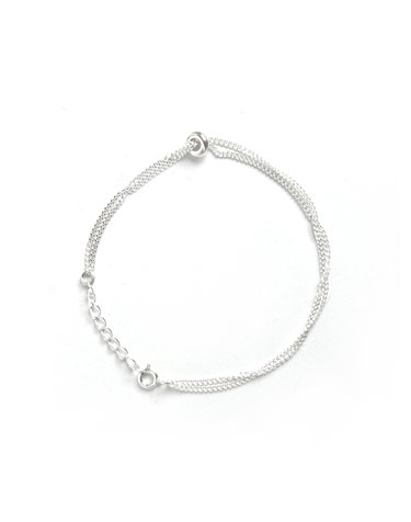 [Silver925] WE017 Silver ball layered bracelet