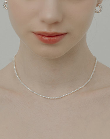 [Silver925] WE014 Mini pearl necklace