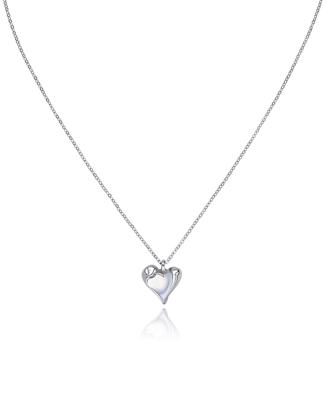 티오유 WAV207 Unique Heart Necklace 착용컷