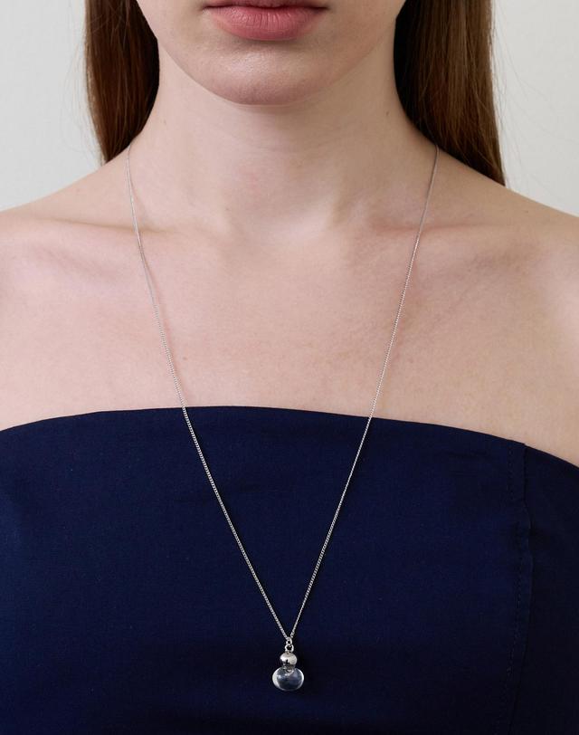 티오유 WFN006 Ornament Clear Oval Necklace 착용컷