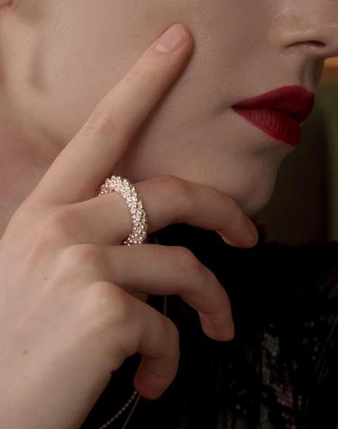 SS011 Bold Ball Open Ring