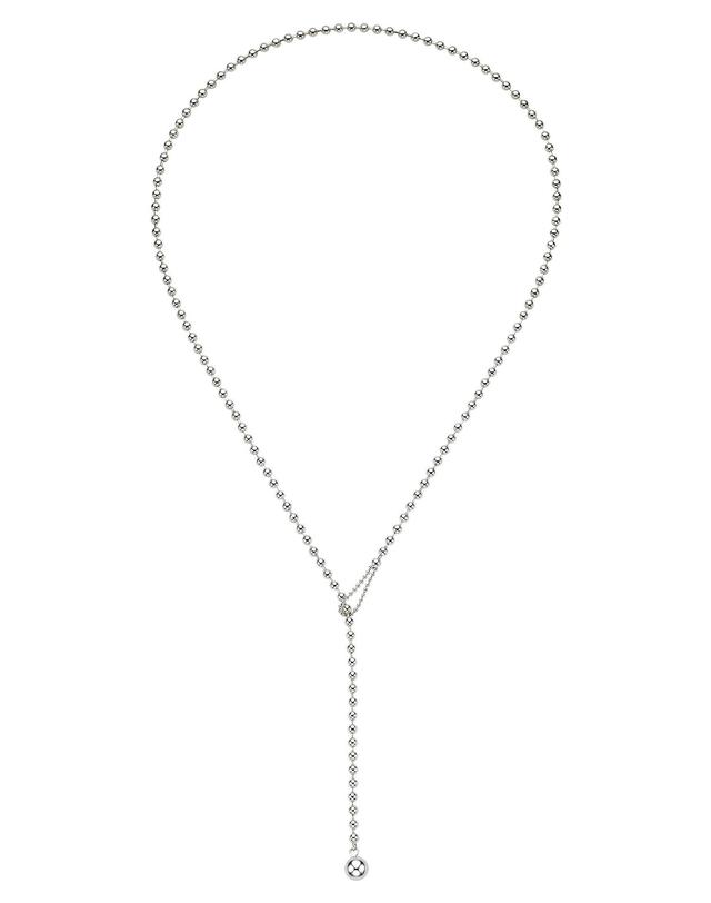 티오유 SS017 Drop Ball Chain Necklace 착용컷
