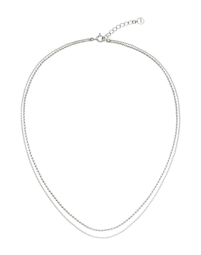 티오유 SS014 Layered Ball Chain Necklace 착용컷