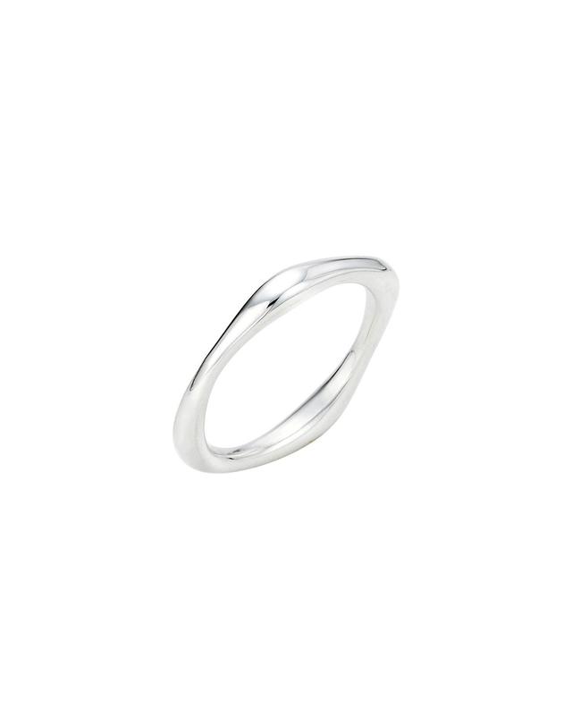티오유 SS010 Asymmetric Wave Ring 착용컷