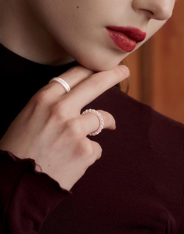 티오유 TT005 Textured Ring 착용컷