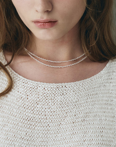ARM019 Moonstone 2-Way Long Necklace