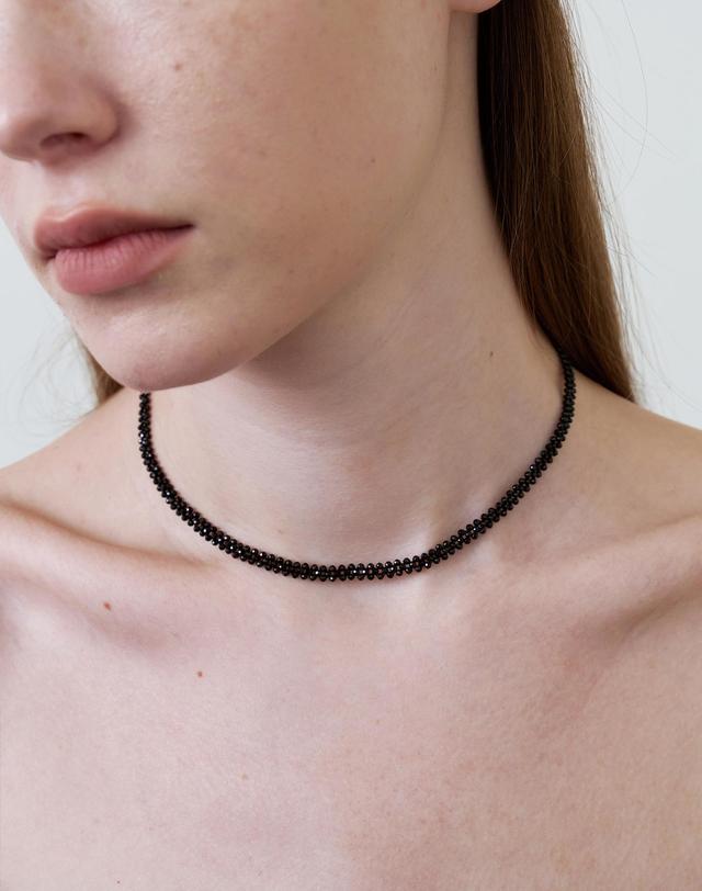 티오유 AT014 BLACK DOT NECKLACE 착용컷