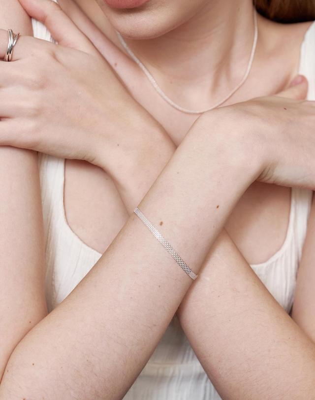 티오유 AT018 SHINE MESH CHAIN BRACELET 착용컷