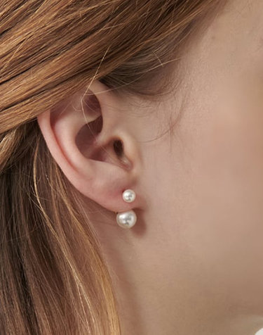 [Silver925] CR015 2 way pearl earrings