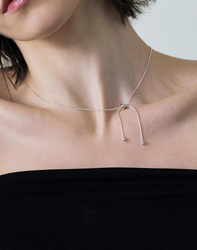 티오유 177 Tie A Knot Necklace 착용컷