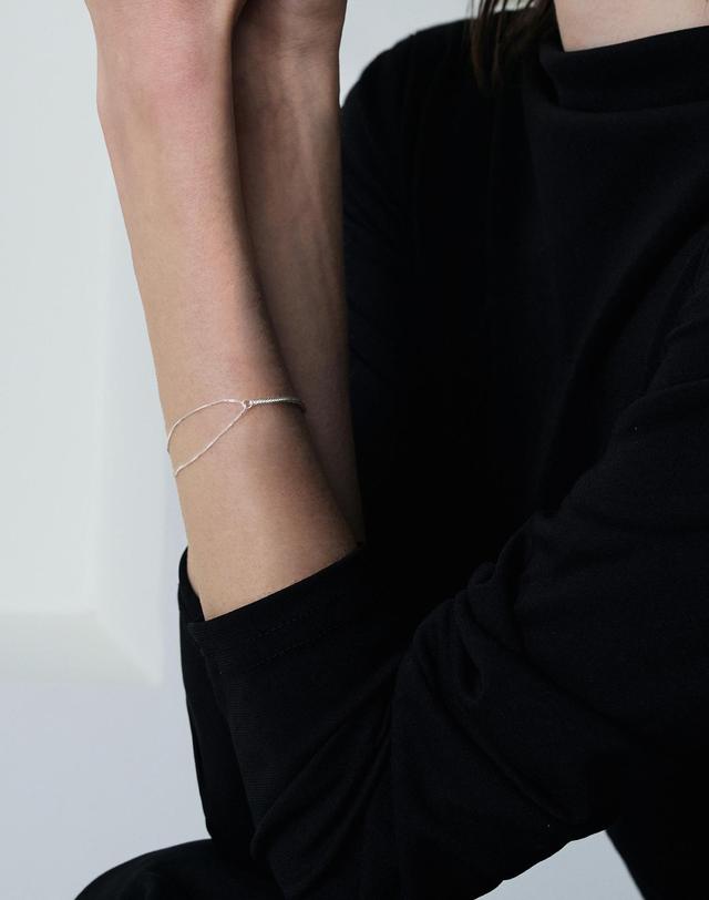 티오유 NP028 Half Wheat Chain Bracelet 착용컷