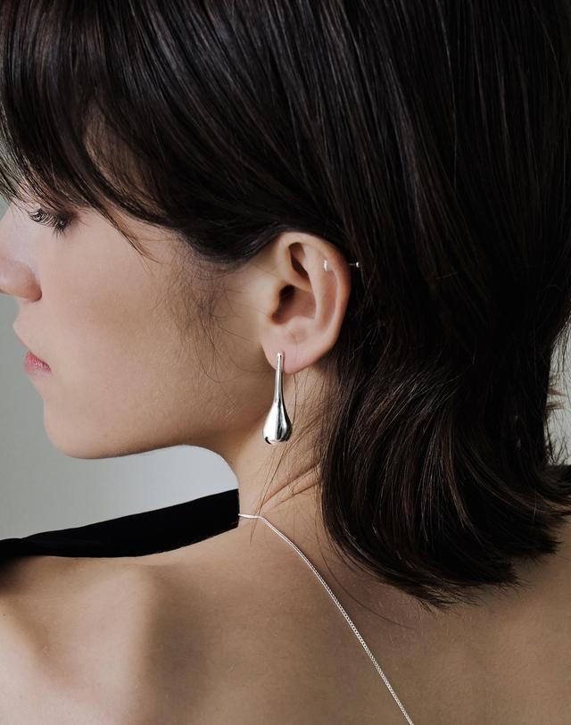 티오유 NP030 Long Water Drops Earrings 착용컷