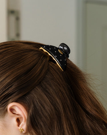 HFS027 Gold edge glitter hair clip