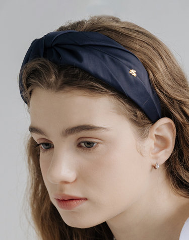 HTY003 Navy Twisted hair band