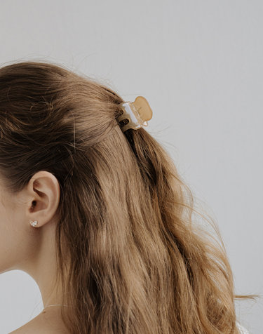 HTY010 Beige mini hair clip