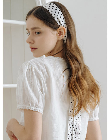 하스 HML017 Polka Satin Skinny Scarf