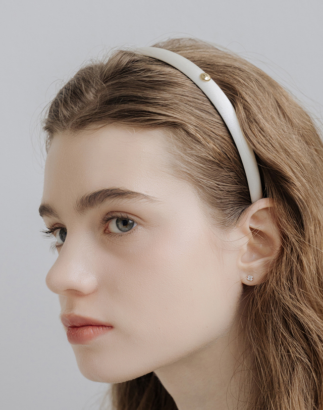 하스 HA030 Slim basic hairband 착용컷